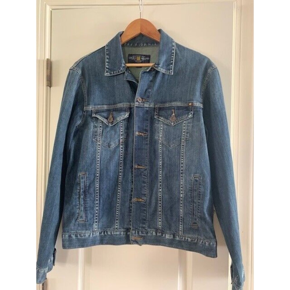 Lucky Brand Denim Jean Jacket Tomboy  Cottage Core Women's Size Large